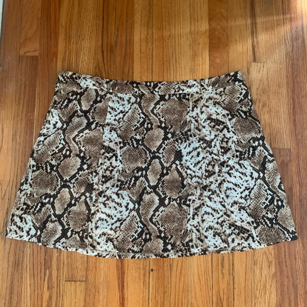 Pretty little things silk snake skirt